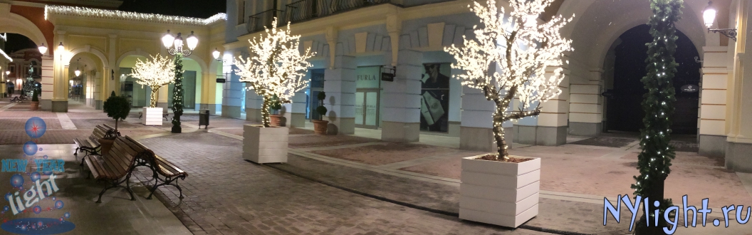 Наружнее украшение гирляндами